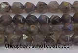 CLB971 15.5 inches 6mm faceted nuggets labradorite gemstone beads