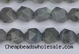 CLB981 15.5 inches 6mm faceted nuggets labradorite beads wholesale