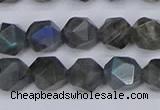 CLB987 15.5 inches 8mm faceted nuggets labradorite beads wholesale