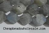 CLB998 15.5 inches 10mm faceted nuggets matte labradorite beads