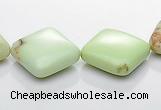 CLE13 15*15mm rhombic lemon turquoise gemstone beads Wholesale