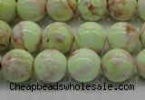 CLE201 15.5 inches 6mm round lemon turquoise beads wholesale