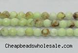 CLE33 15.5 inches 6mm faceted round lemon turquoise beads wholesale