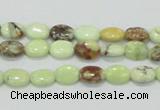 CLE45 15.5 inches 6*8mm oval lemon turquoise beads wholesale