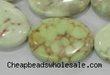 CLE47 15.5 inches 22*30mm oval lemon turquoise beads wholesale