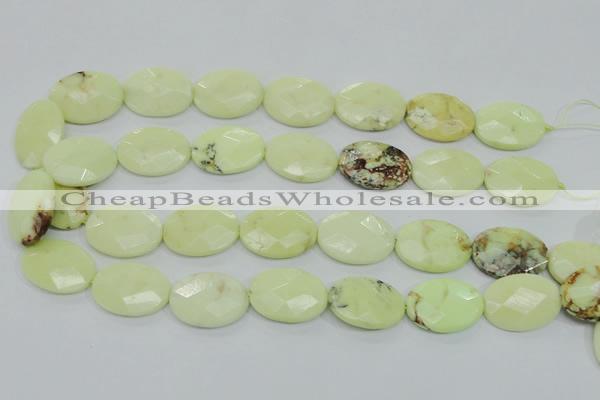 CLE57 15.5 inches 18*25mm faceted oval lemon turquoise beads