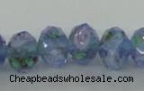 CLG07 12 inches 6*8mm faceted rondelle handmade lampwork beads