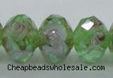 CLG16 13.5 inches 9*12mm faceted rondelle handmade lampwork beads