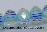 CLG44 13 inches 9*12mm faceted rondelle handmade lampwork beads