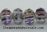 CLG49 13 inches 9*12mm faceted rondelle handmade lampwork beads