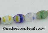 CLG503 16 inches 6*8mm rice lampwork glass beads wholesale