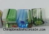 CLG532 16 inches 8*8mm cube lampwork glass beads wholesale