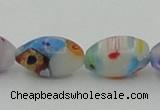 CLG537 16 inches 8*12mm rice lampwork glass beads wholesale