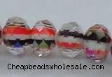 CLG55 13 inches 9*12mm faceted rondelle handmade lampwork beads