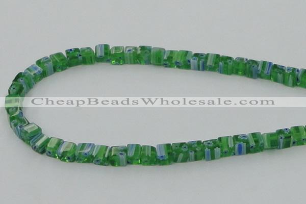 CLG561 16 inches 6*6mm cube lampwork glass beads wholesale