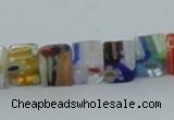 CLG562 16 inches 6*6mm cube lampwork glass beads wholesale