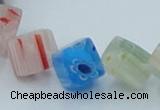 CLG569 16 inches 8*8mm cube lampwork glass beads wholesale