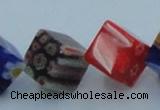 CLG570 16 inches 10*10mm cube lampwork glass beads wholesale