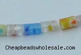 CLG575 16 inches 4*6mm cylinder lampwork glass beads wholesale