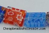 CLG585 16 inches 10*12mm rectangle lampwork glass beads wholesale