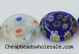 CLG588 16 inches 16mm flat round lampwork glass beads wholesale