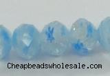 CLG59 15 inches 8*10mm faceted rondelle handmade lampwork beads