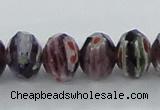 CLG60 15 inches 8*10mm faceted rondelle handmade lampwork beads