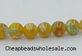 CLG601 16 inches 6mm round lampwork glass beads wholesale