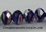 CLG61 15 inches 8*10mm faceted rondelle handmade lampwork beads