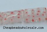 CLG619 5PCS 16 inches 10*14mm rectangle lampwork glass beads wholesale