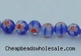 CLG625 10PCS 16 inches 6mm round lampwork glass beads wholesale