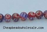 CLG628 10PCS 16 inches 6mm round lampwork glass beads wholesale