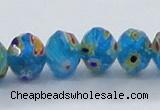 CLG65 15 inches 8*10mm faceted rondelle handmade lampwork beads