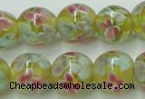 CLG756 15.5 inches 10mm round lampwork glass beads wholesale