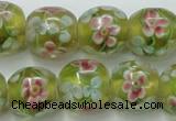 CLG761 15 inches 12mm round lampwork glass beads wholesale