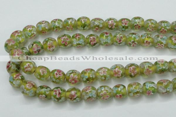 CLG761 15 inches 12mm round lampwork glass beads wholesale