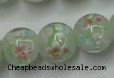 CLG764 15 inches 12mm round lampwork glass beads wholesale