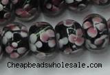 CLG766 14.5 inches 8*12mm rondelle lampwork glass beads wholesale