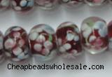 CLG767 14.5 inches 8*12mm rondelle lampwork glass beads wholesale