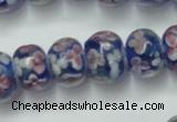 CLG768 14.5 inches 8*12mm rondelle lampwork glass beads wholesale