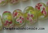 CLG770 14.5 inches 8*12mm rondelle lampwork glass beads wholesale