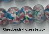 CLG772 14.5 inches 8*12mm rondelle lampwork glass beads wholesale