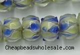 CLG782 14 inches 8*12mm rondelle lampwork glass beads wholesale