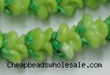 CLG789 15.5 inches 11*13mm rose lampwork glass beads wholesale