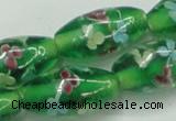 CLG873 15.5 inches 10*20mm rice lampwork glass beads wholesale