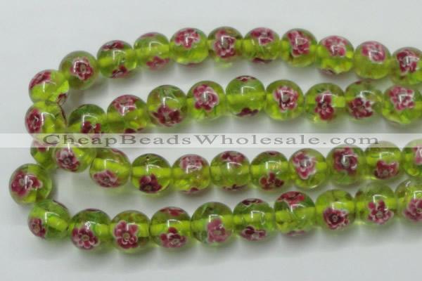 CLG877 14 inches 14mm round lampwork glass beads wholesale