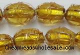 CLG882 2PCS 16 inches 12*18mm oval lampwork glass beads wholesale