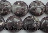 CLI01 15.5 inches 20mm flat round natural lilac jasper beads wholesale