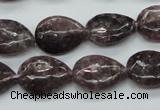 CLI20 15.5 inches 13*18mm flat teardrop lilac jasper beads wholesale