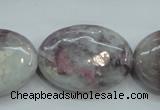 CLI59 15.5 inches 22*30mm oval natural lilac jasper beads wholesale